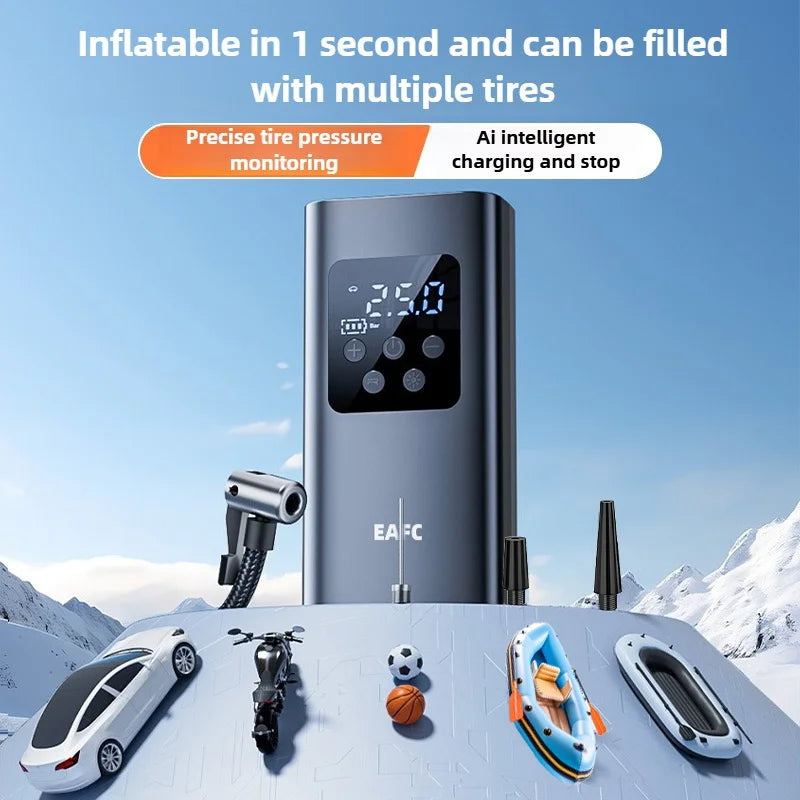Wireless Car Air Pump 150PSI Electric Tire Inflator Portable