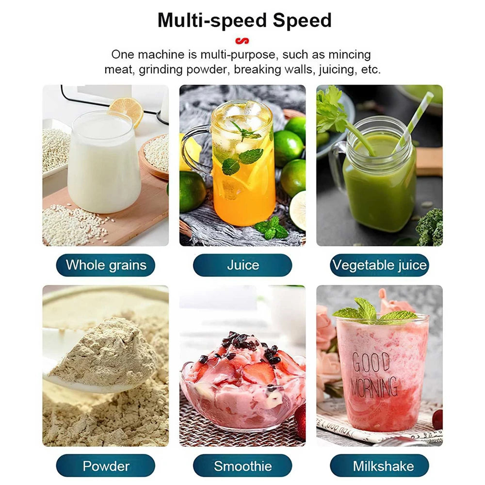 2 IN 1 Electric Blender 2000W Professional Mixer Juicer Smoothie