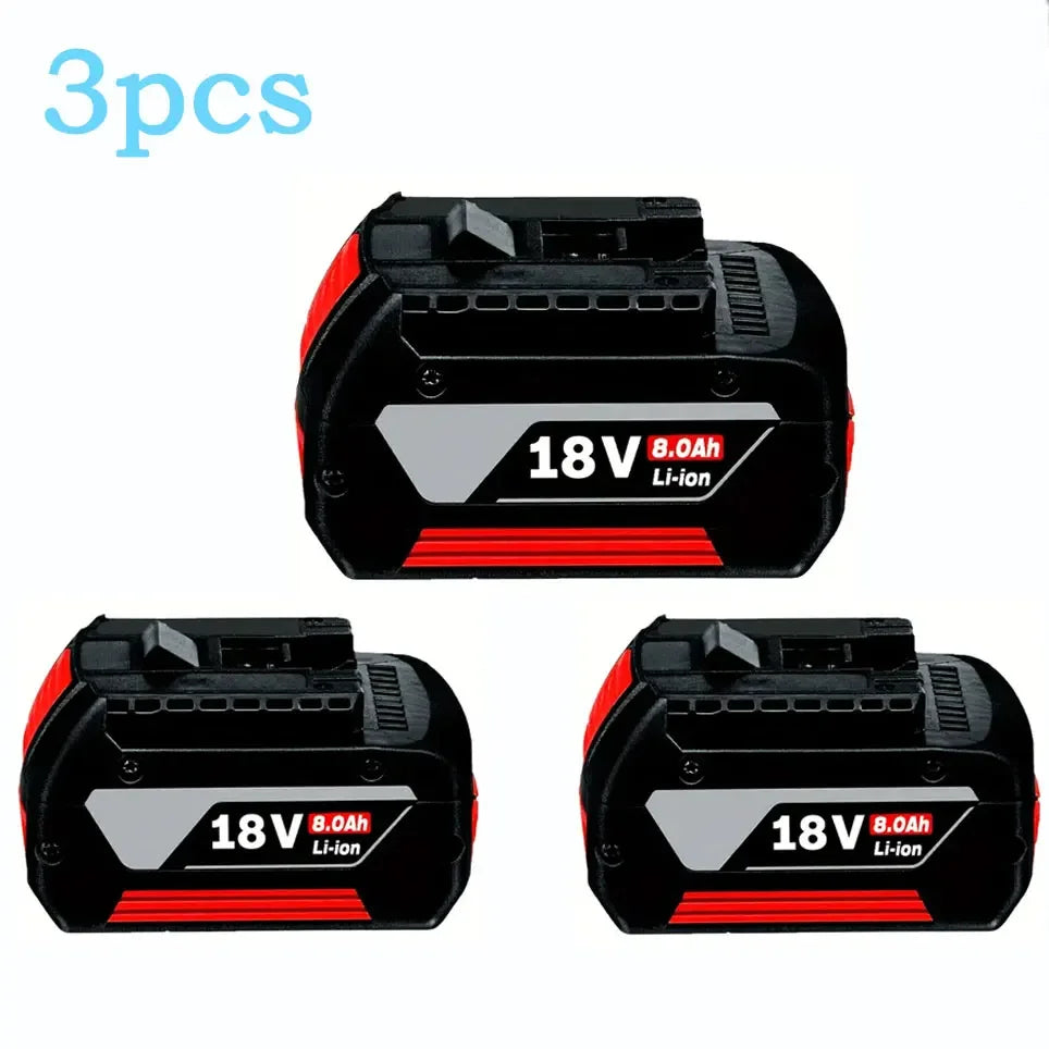 Original NEW For BOSCH 18V BATTERY GBA 18V 8.0Ah 18V Professional GBA GSR GSB BAT609G BAT622 BAT618G w/Fuel Guage