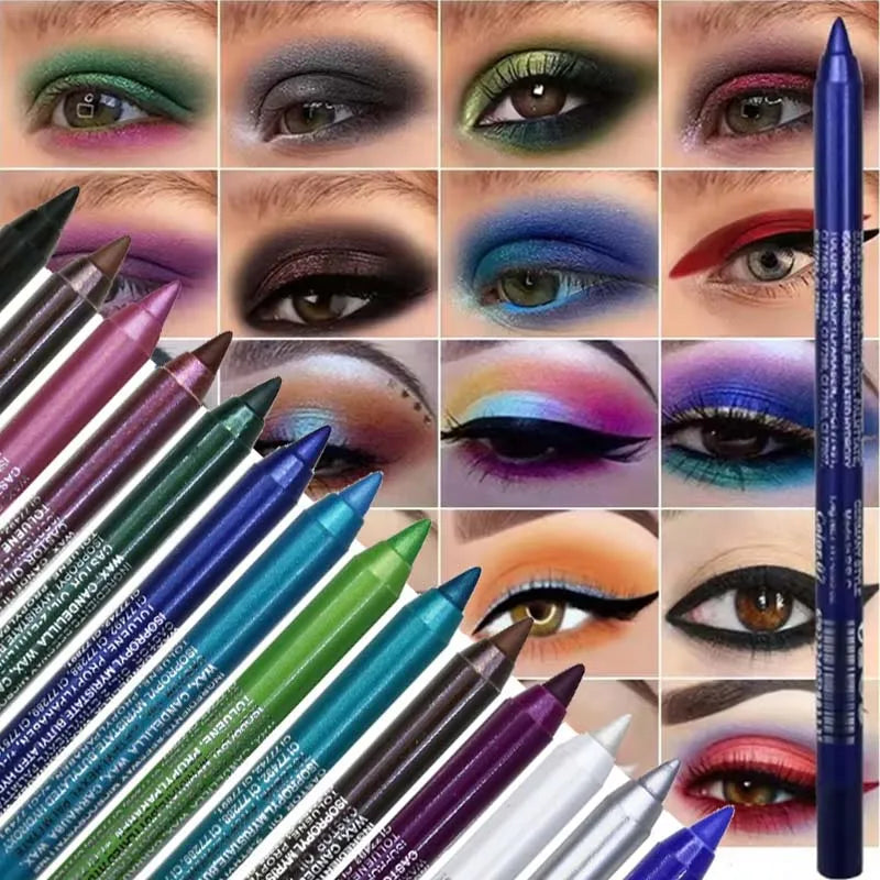 17 Colors Pearlescent Eyeliner Pencil Waterproof Long-lasting