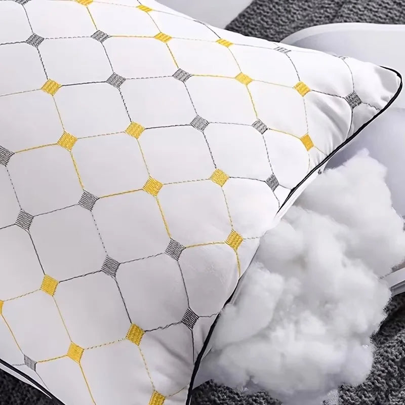 Washable Cotton Hotel Pillow Core Pillow for Cervical Spine Support and Comfort Ideal for Home Office Travel Dorm Bed Nap Pillow