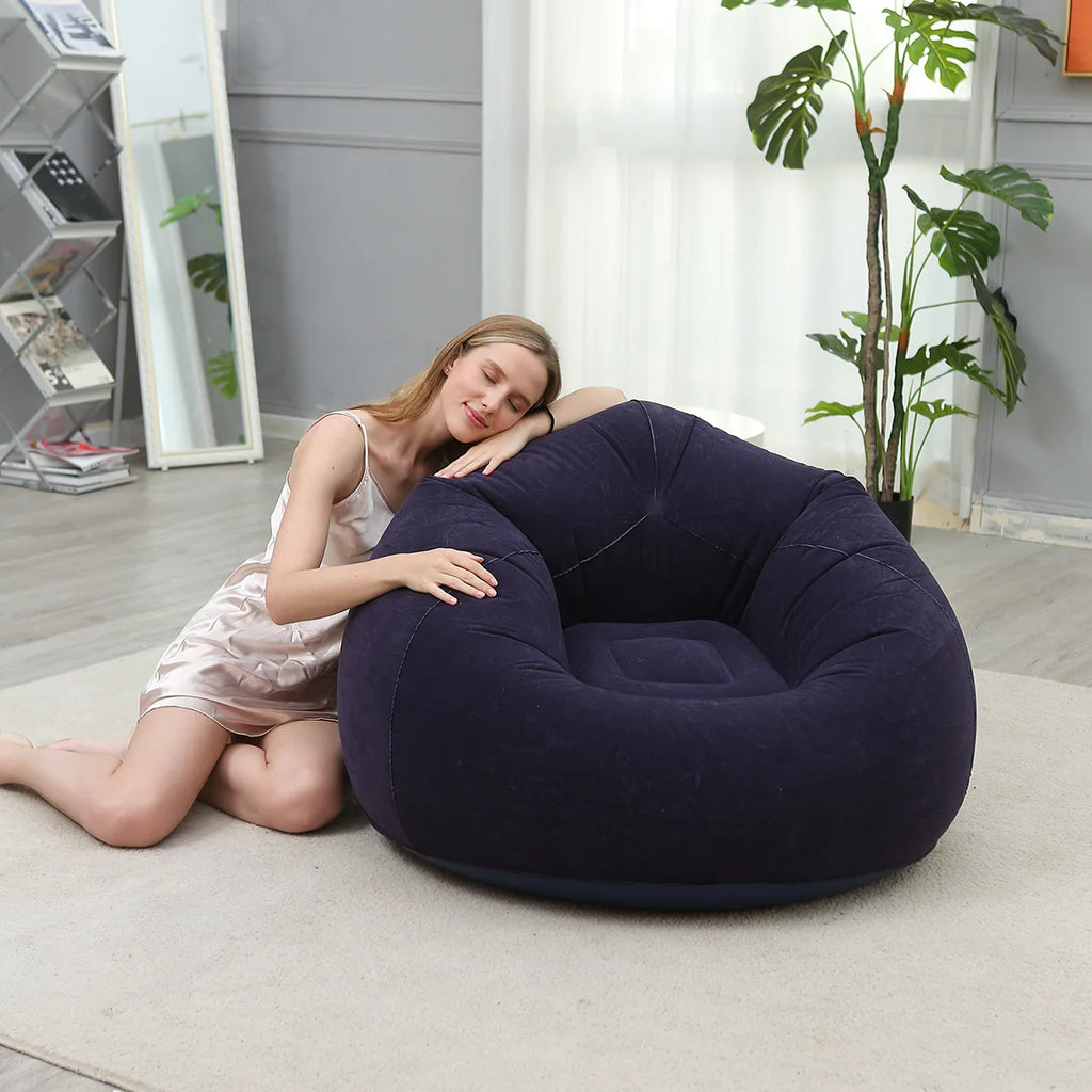 Portable Inflatable Sofa Soft Indoor Bedroom Lounge Bean Bag Chair