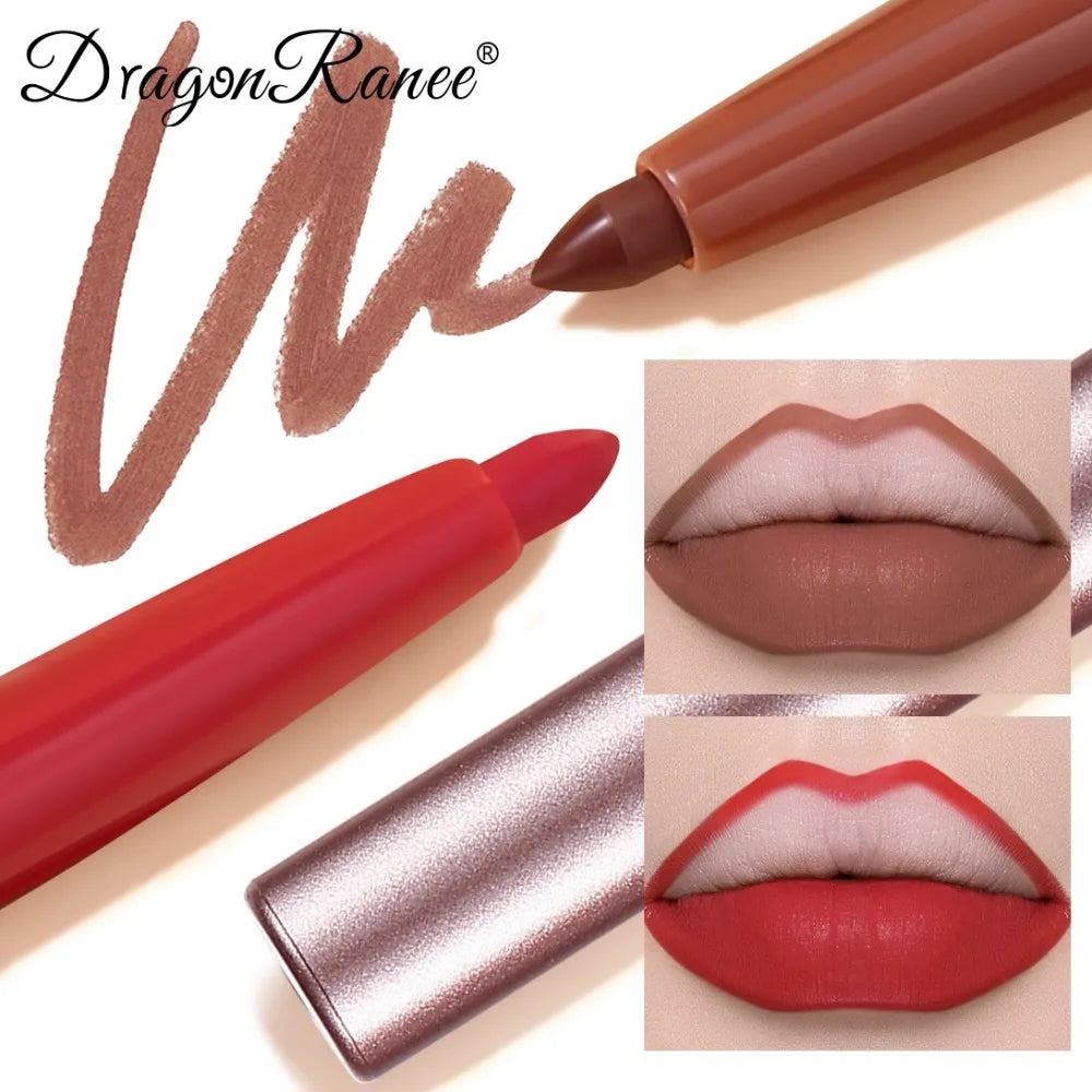 Multi Color Matte Lip Liner Crayon, Velvet Waterproof Lip Pencil
