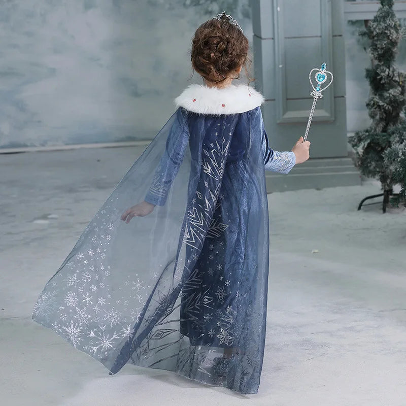 Elsa Dress for Girl Princess Birthday Party Winter Costume
