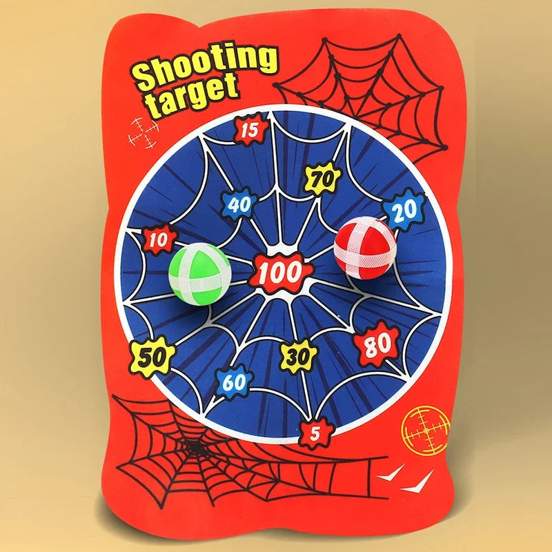 Cartoon Sticky Ball Guns Wrist Catapult Throw Dartboard Target Shooting Launcher