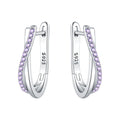 925 Sterling Silver Star Twisted Line Earrings Jewelry