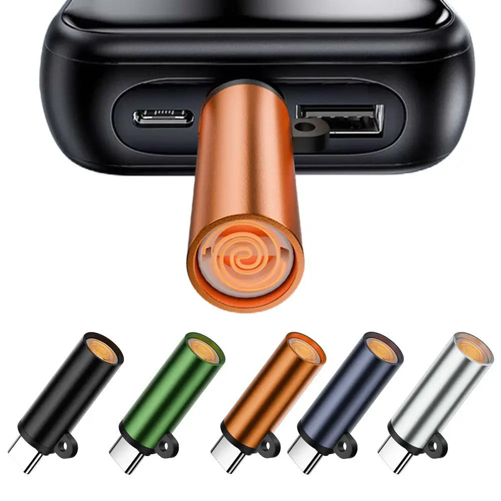 Flameless Type-C Cigarette Lighter Windproof No Need Charging Portable USB-C Lighter Fast Ignition Safe Blowing Air Lighter