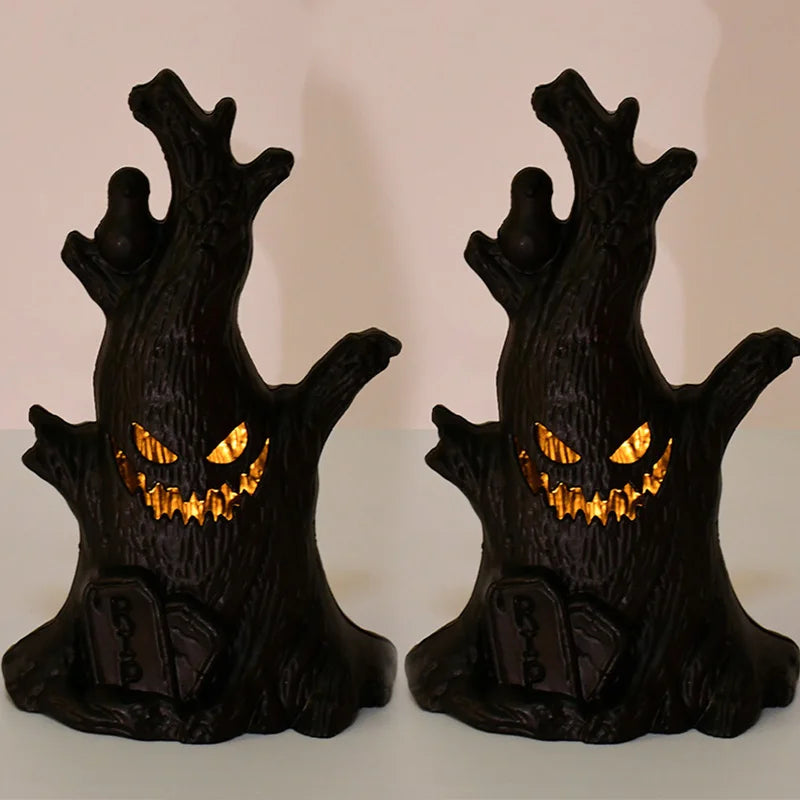 3/1pcs Halloween Led Ghost Tree Glow Lights Horror