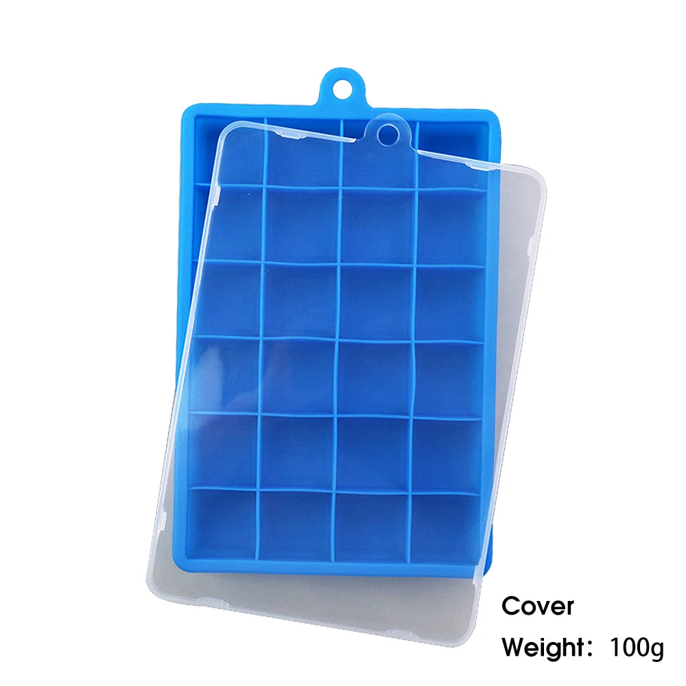 With Lid / No Lid 24-Hole Silicone Ice Tray Square Box Auxiliary