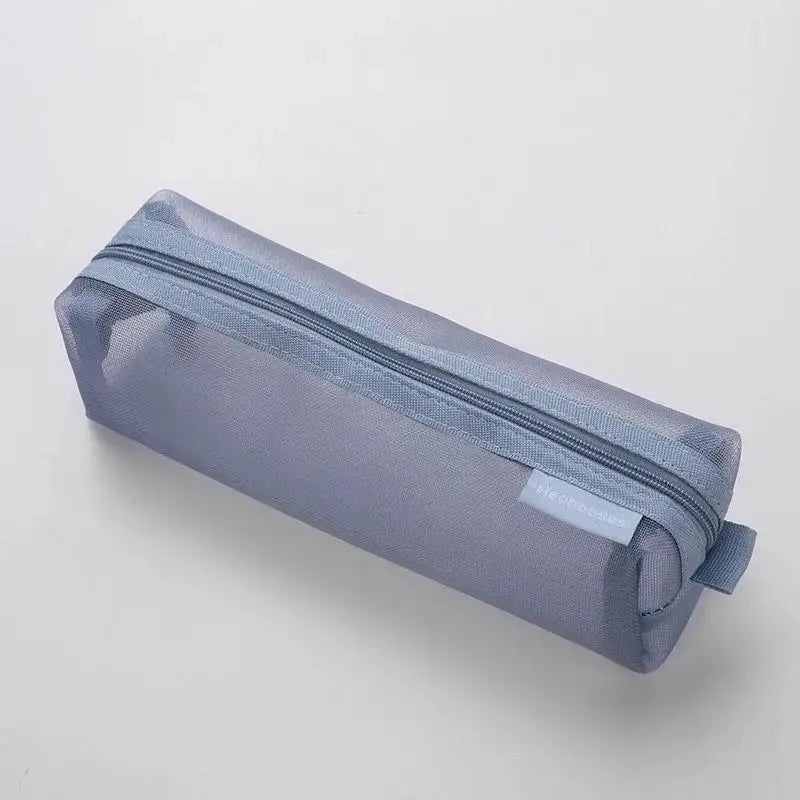 Cute Aesthetic Transparent Mesh Pencil Case