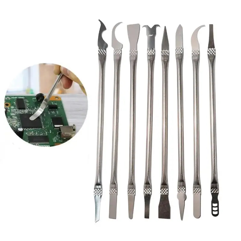CPU Chip Adhesive Removal 8Pcs IC Repair Tools C-Chip Removal Pry Knife For Mobile Phone Motherboard Precision Scraper Knife Kit
