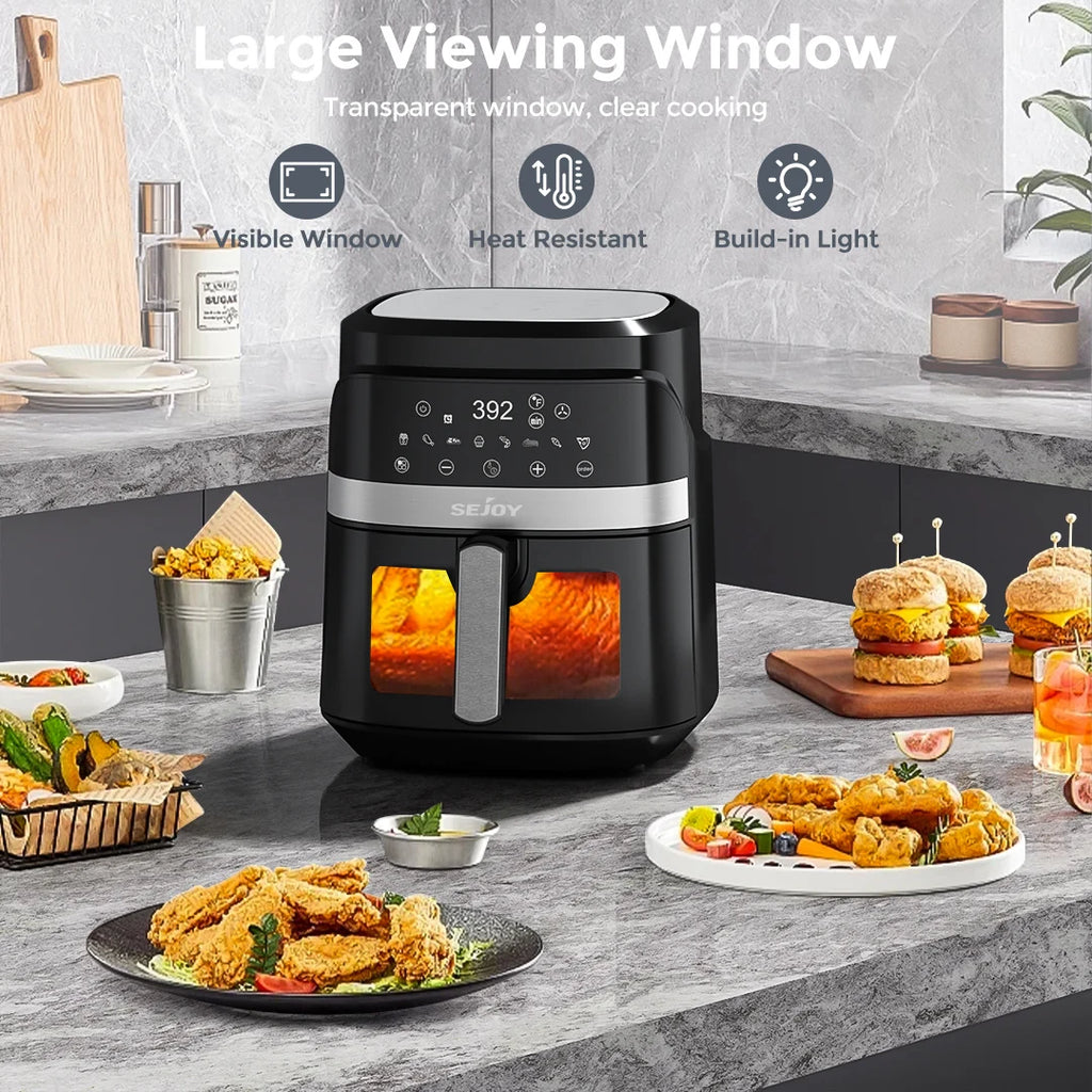 Air Fryer 8-in-1,6 Quart Electric Hot Fryer Oven Oilless Cooker.