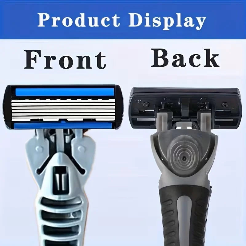 6-Layer Classic Replaceable Razor Head Stainless Steel
