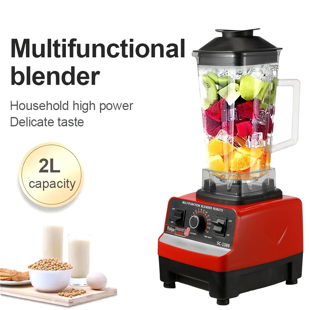 2 IN 1 Electric Blender 2000W Professional Mixer Juicer Smoothie