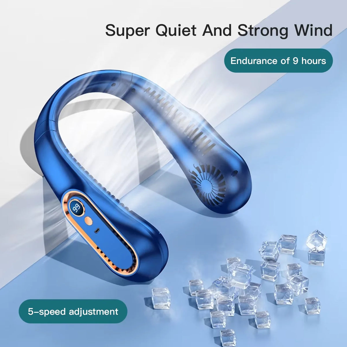 New Summer Portable Mini Hanging Neck Fan Bladeless