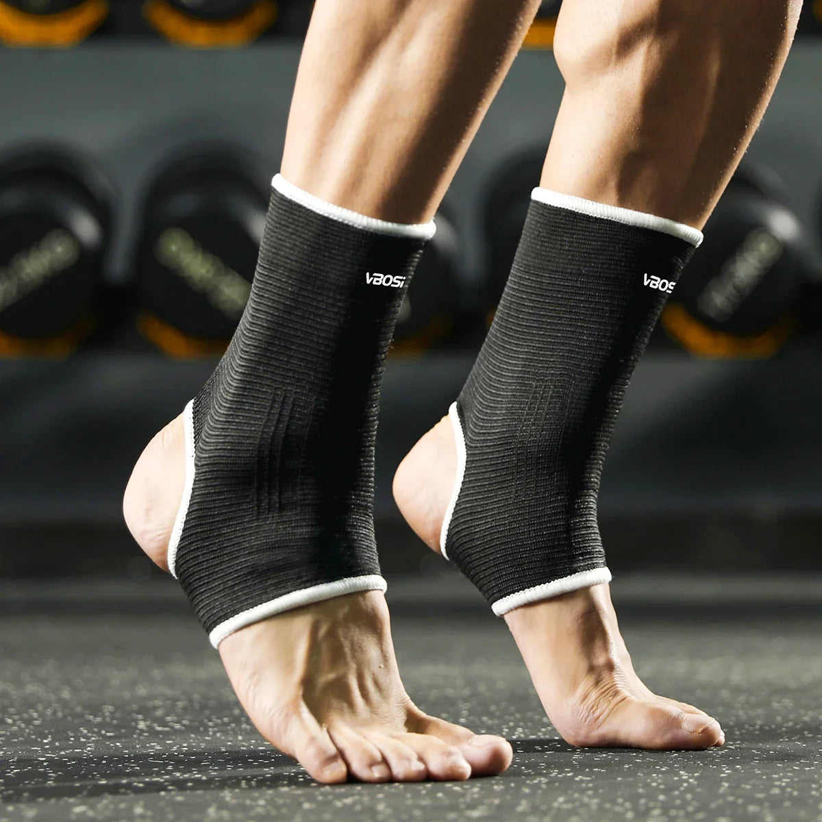 VBOSI Breathable High Elasticity Ankle Support Brace Compression Sleeve for Sports Basketball Running Gym Injury Protection