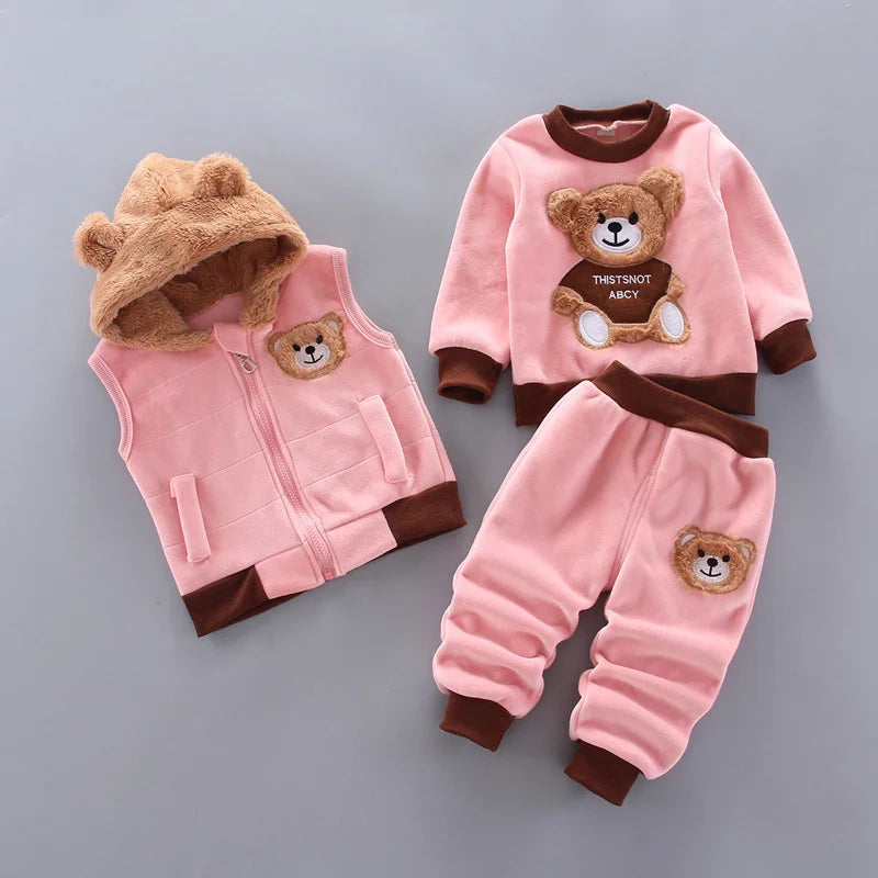 New Winter Baby Clothing Sets Autumn Boys Girls Cotton Thick Warm