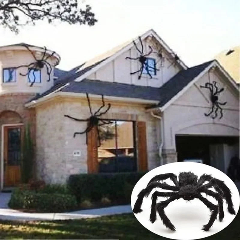 Halloween Giant Black Spider Decoration Haunted