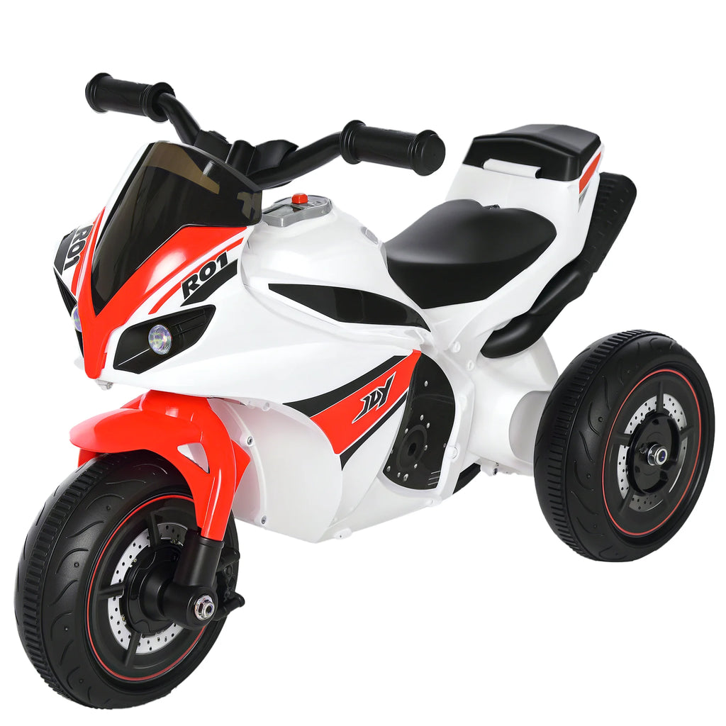 HOMCOM impeller, slide, motorcycle, 18-36 months, music/light, up to 20kg, white/red