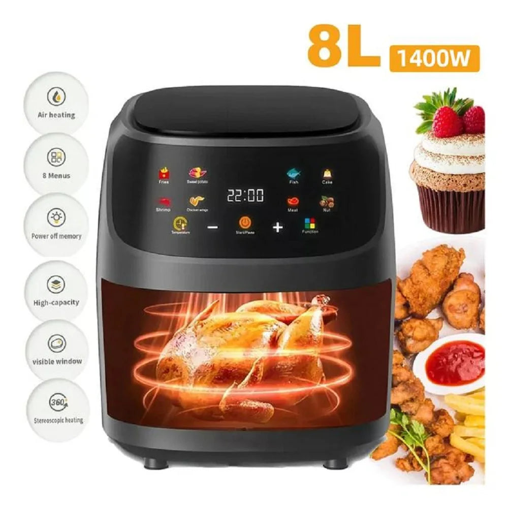 2400W 8L Large Capacity Intelligent LCD display Air Fryer