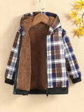 Children's Hooded Jacket Autumn Winter Casual Elegant Fleece