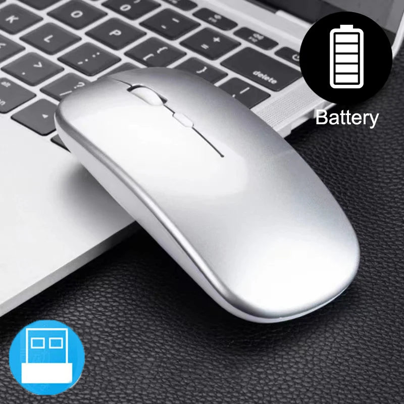 Slim Wireless Mouse 2.4GHz Optical Mice 1600DPI Gamer Office Quiet Mouse