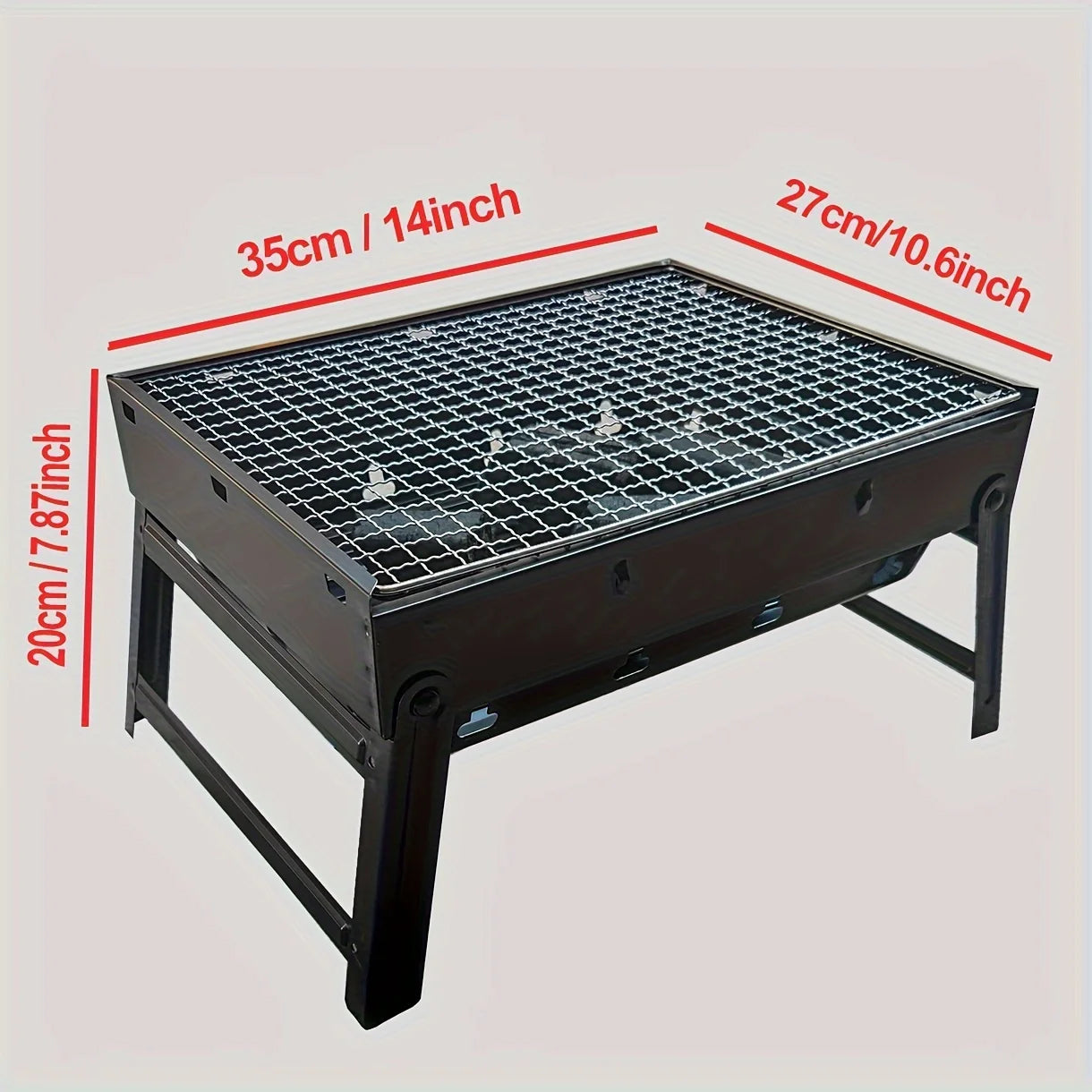 Folding Barbecue Grill Outdoor Portable Barbecue Grill Household Charcoal Wood-fired Barbecue for Outdoor Grilling Cooking