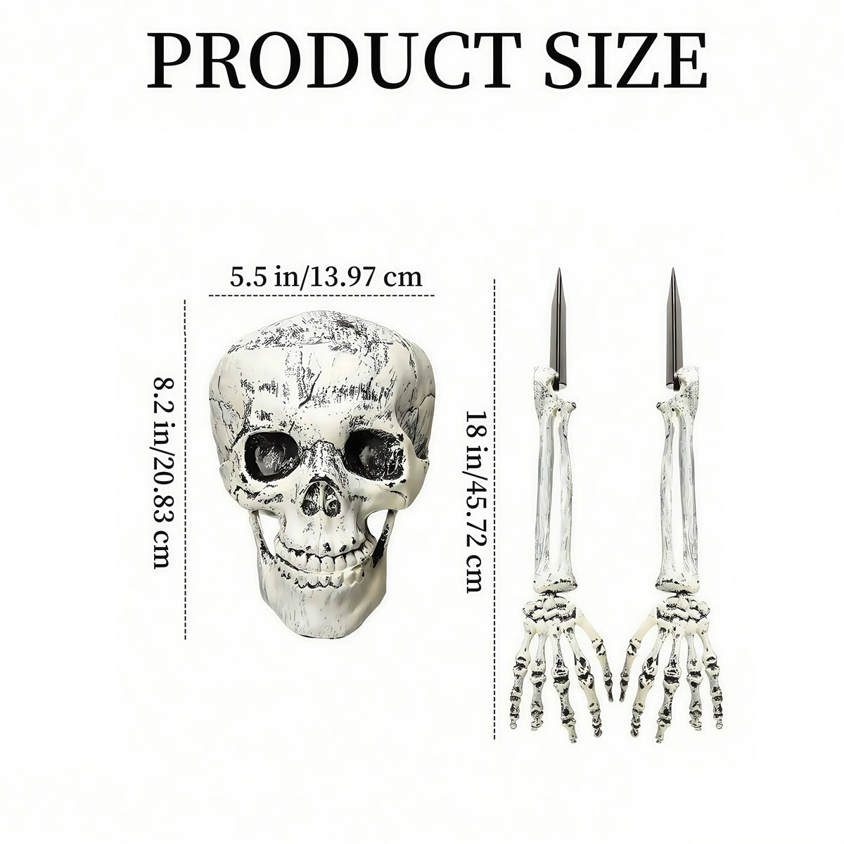Halloween Skeleton Stake Decorations, Realistic Skeleton Arm Leg Bones