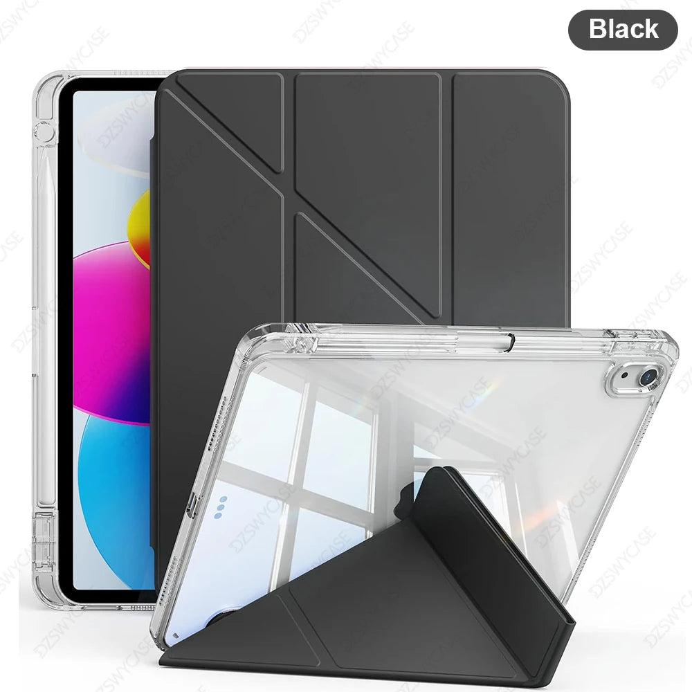 Case for iPad 10th 10.9 A16 11th Gen, Air 11 M2 3 4 air 10.9, Pro 11 M5, 9/8/7th 10.2, 5/6th 9.7, mini 6/7 Y-Shaped Stand Cover