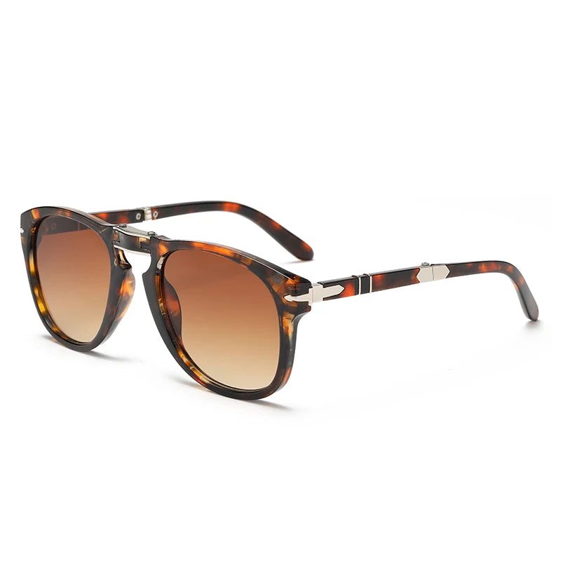 Popular Luxury Designer Folding Pilot Fashion Retro Extra-large Frame Women's Sunglasses UV400 High Quality