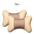 2PCS PU Leather Car Neck Pillows