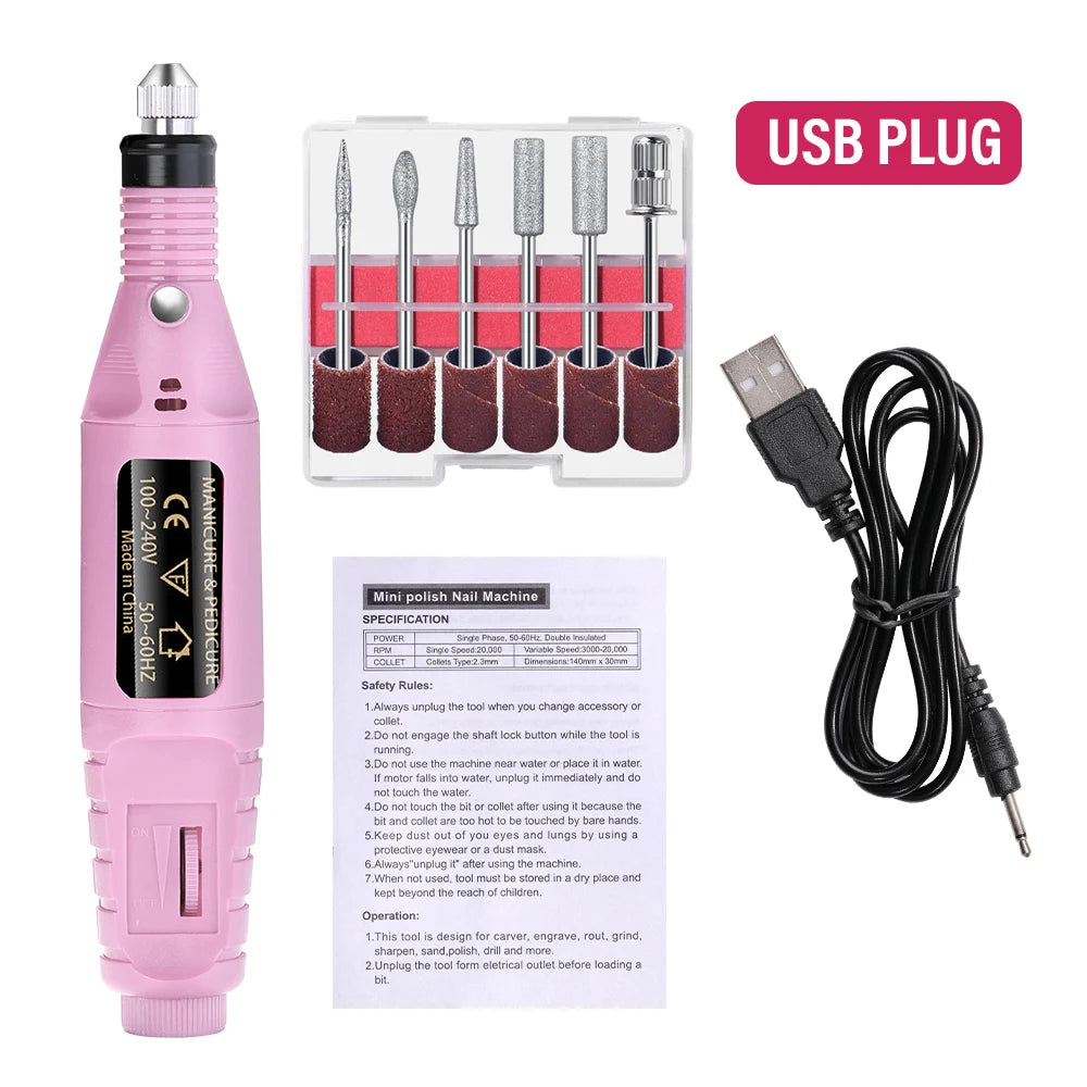 Nail Drill Machine Grinding Equipment Milling Cutter For Manicure Pedicure