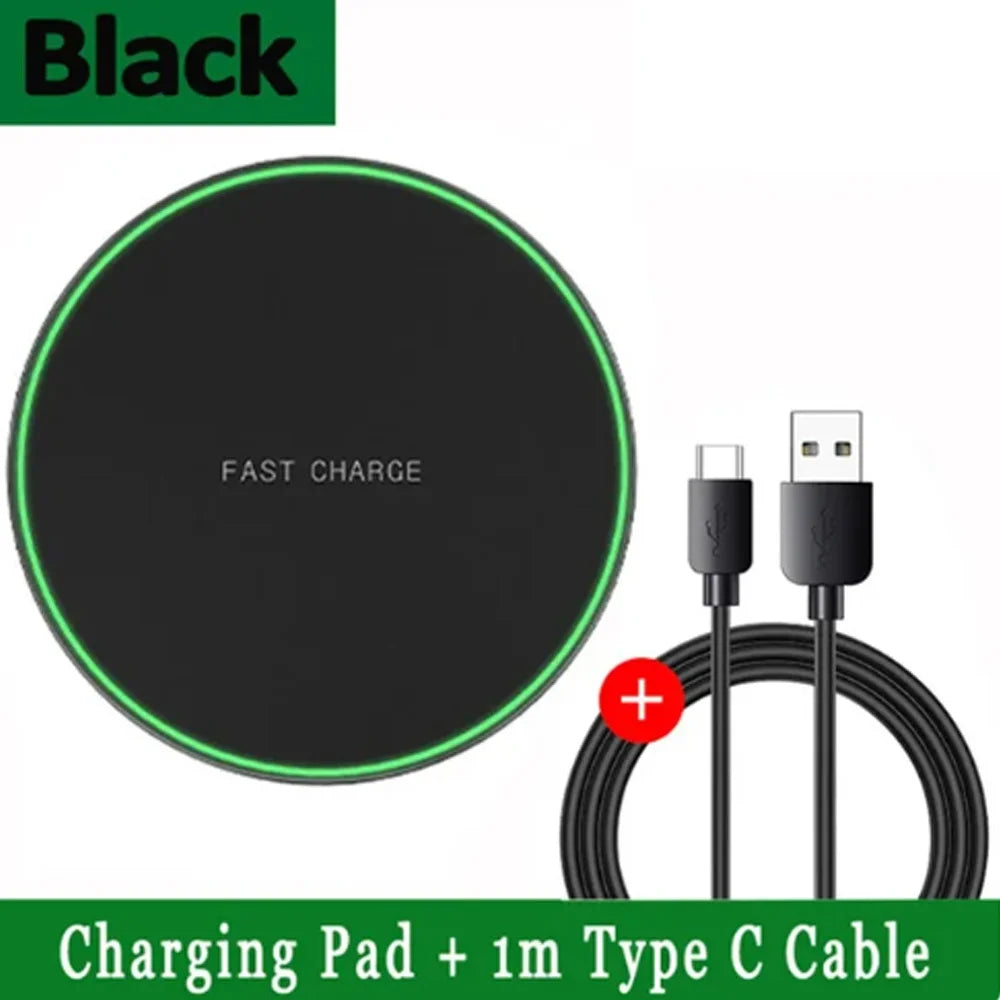 30W Wireless Charger for IPhone17 16 15 14 13 12 X XR XS Max 8 for Samsung S24 S23 S22 S10 S20 Note10 20 Xiaomi Huawei Phone
