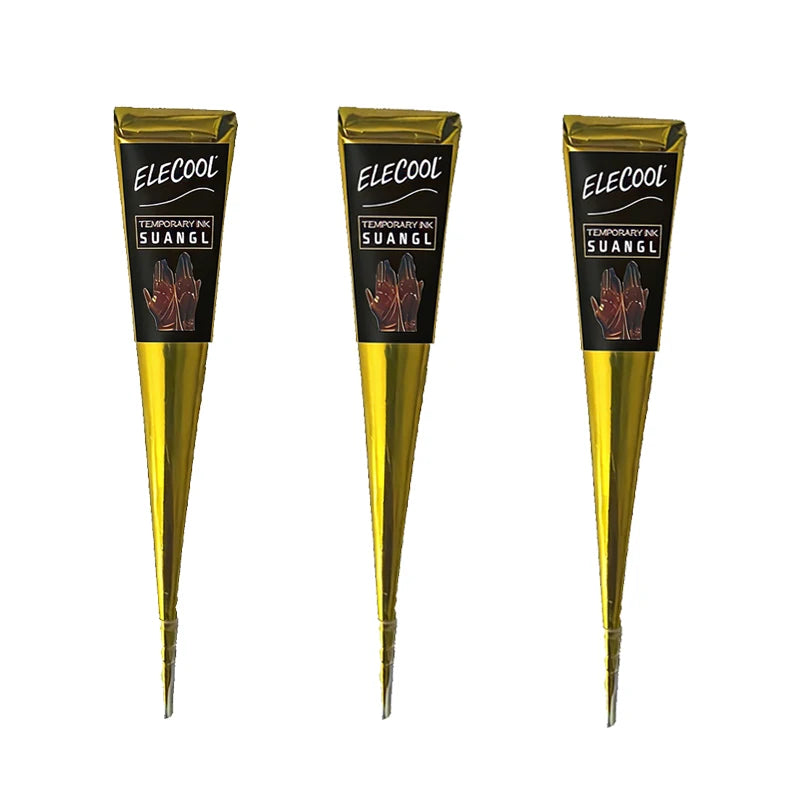 Indian Henna Brown Tattoo Paste Temporary Henna Cones for Tattoo Body Art Sticker Special Body Art Paint Red Black Henna