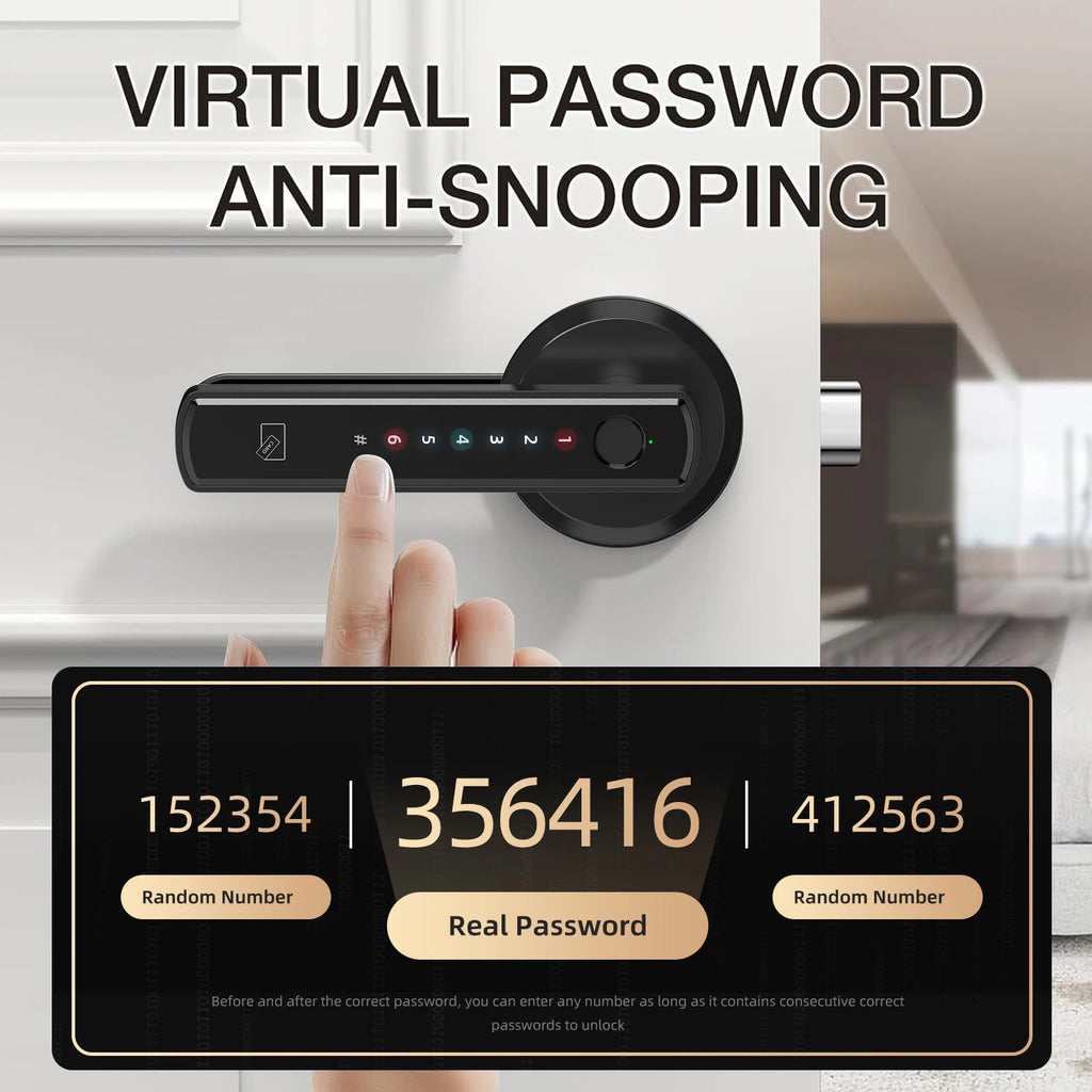 Viladepot Smart Lock Fingerprint, Passcode, Card, App Control