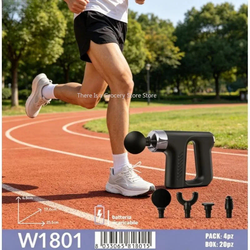 Percussion Deep Tissue Massage Gun 20W 28W Rechargeable Muscle Massager 4 Heads 3200-3600RPM For Gym Neck Back