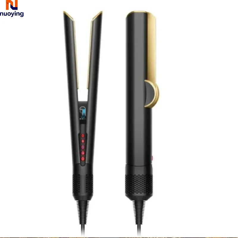 High Efficiency 2 IN 1 Hair Dryer Straightener Negative Ion Flat Iron for Wet Dry Hair Long Lasting Hairstyles