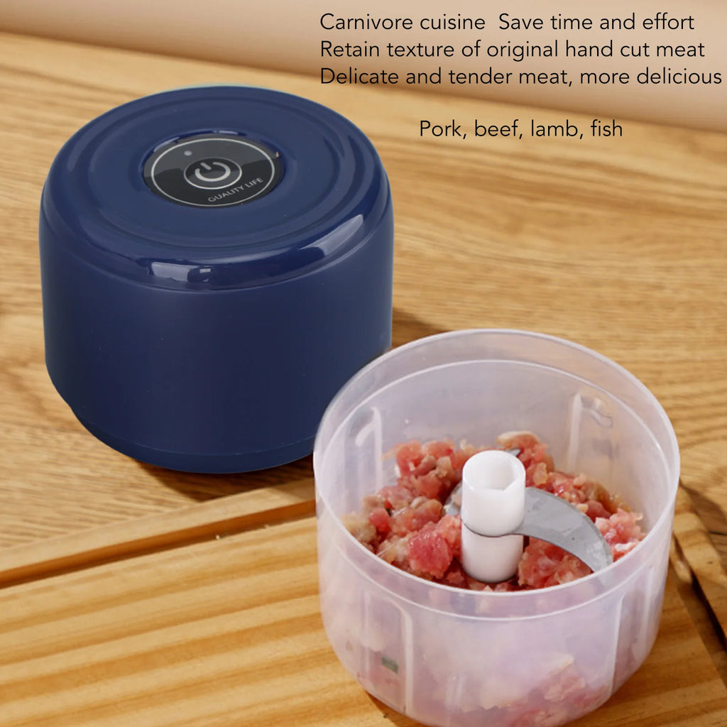 Electric Garlic Chopper Onion Mincer Portable Food Processor USB Charging for Vegetable Pepper Baby Food Seasoning 250ml