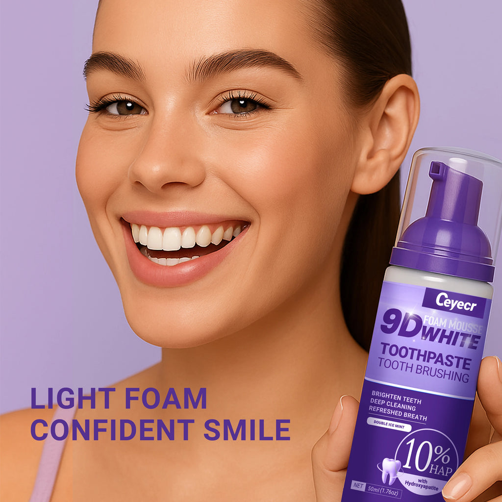 9D white Mousse Toothpaste Teeth Whitening Removing Yellow Teeth Cleaning Tooth Stain Oral Fresh Tooth Care Product