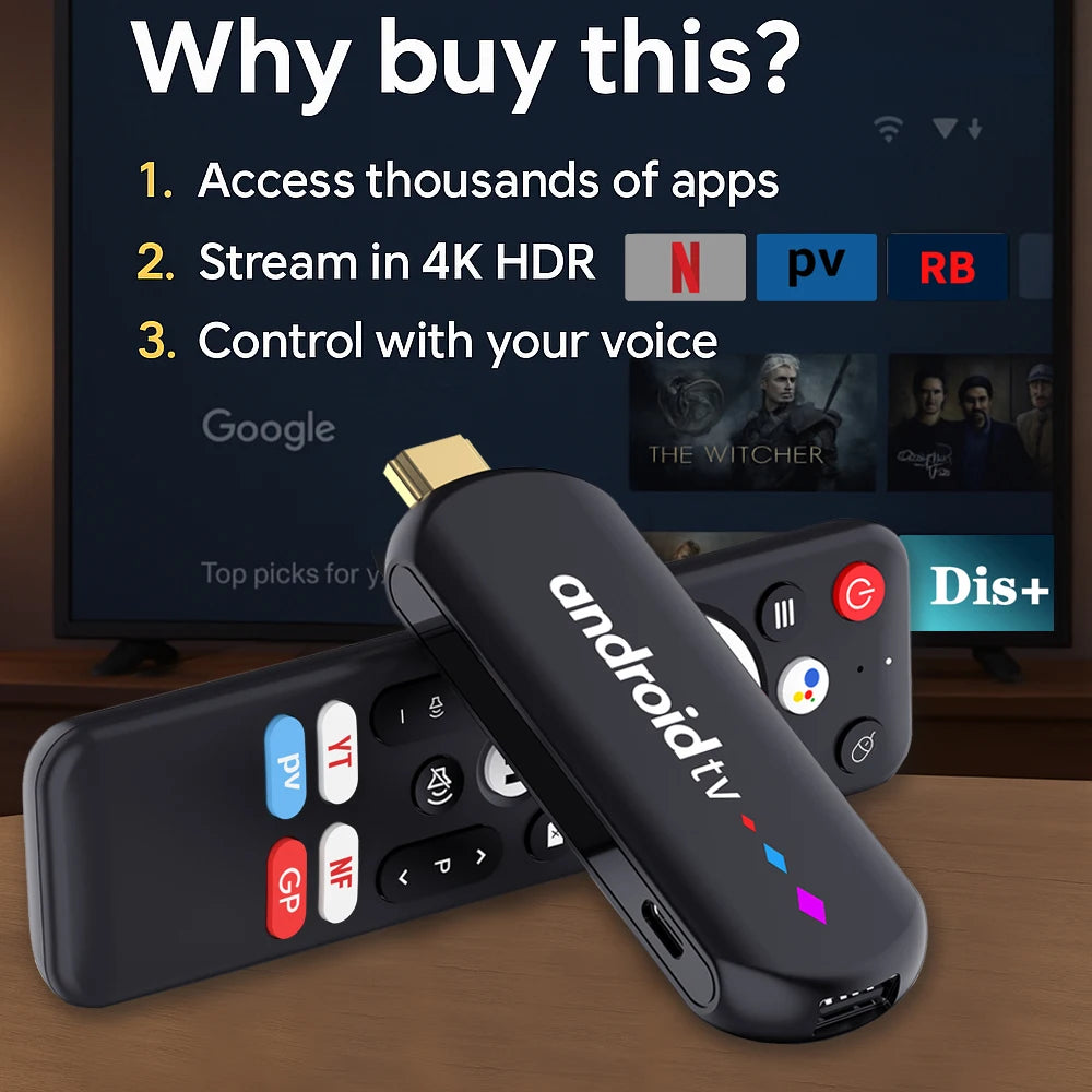 H96 MAX Amlogic S905L3 Androidtv 14.0 4Kx2k@30fps 2.4G/5G Dual WiFi BT4.0+ 100M Ethernet Google Voice Assistant Netflix tvbox