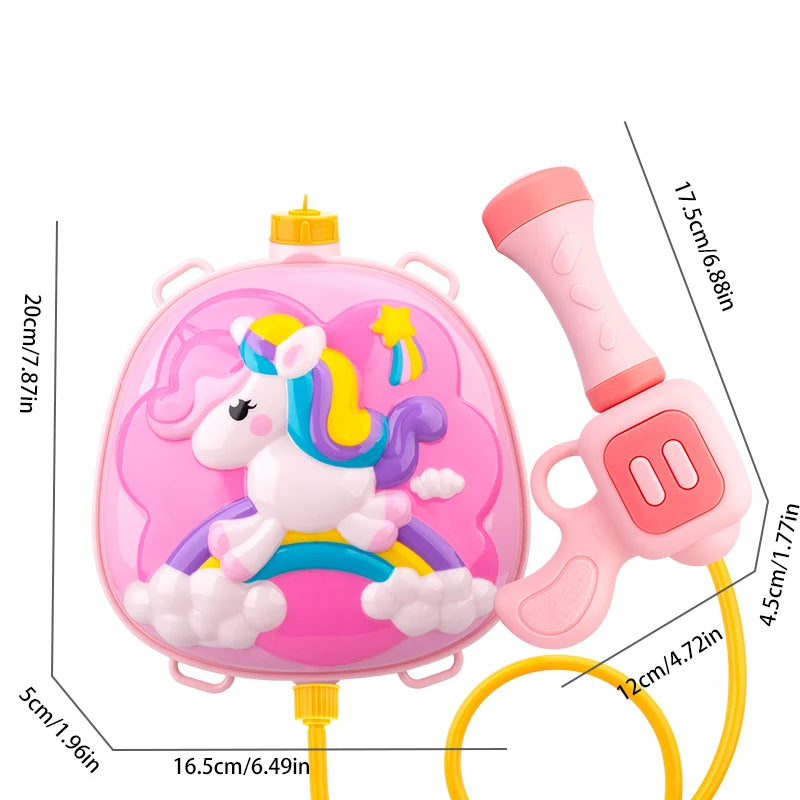Children's water gun splashing toys Backpack water gun Summer beach toys Water fight Boys girls Backpack water gun outing toys C