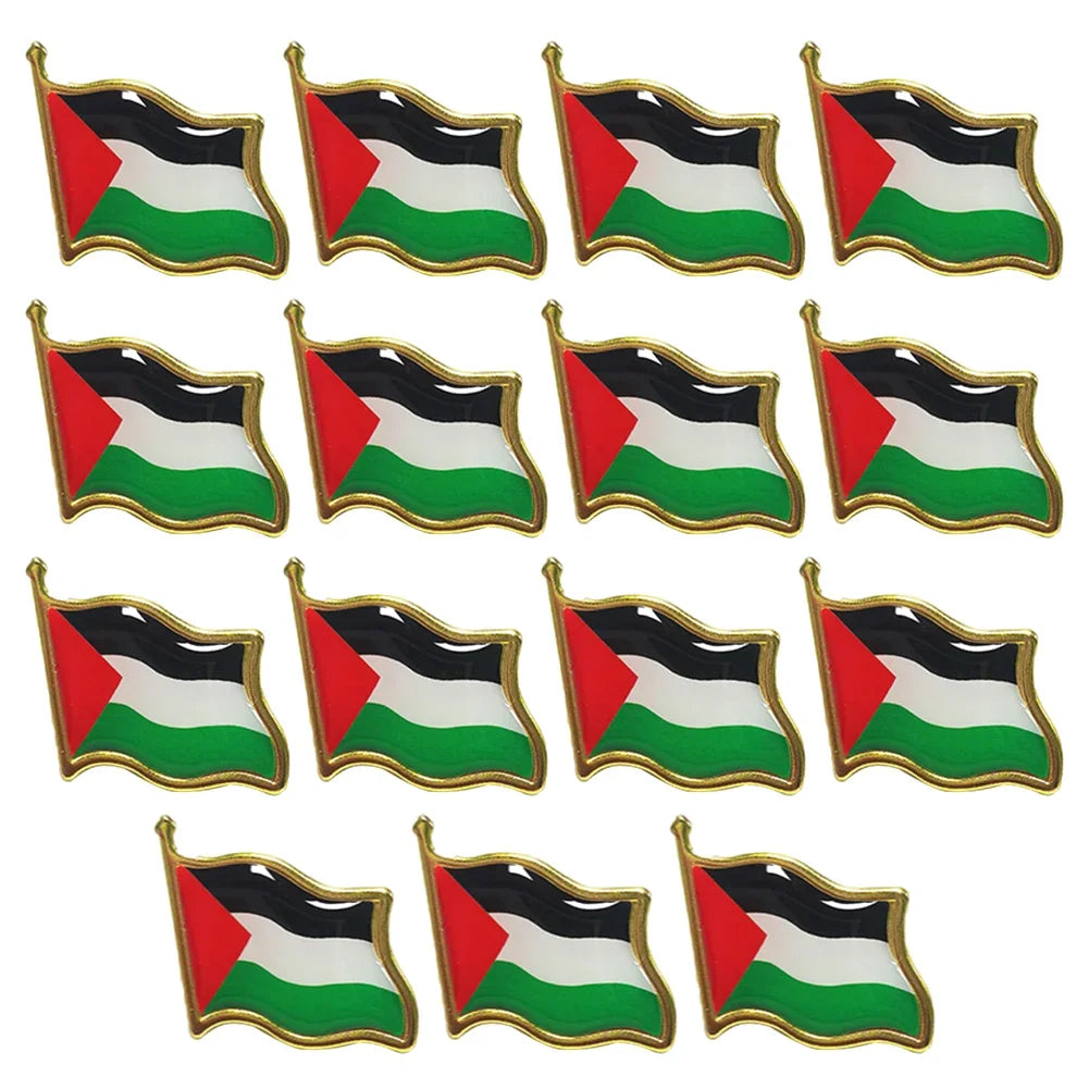 5-80Pcs Palestine Metal Flag Lapel Pin Badges For Clothes Backpack Brooch Delicate Souvenir Badge Pin Palestinian Brooch Gifts