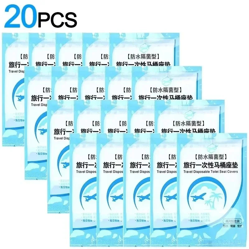 5-100Pcs Disposable Toilet Seat Cover Mat Portable Waterproof Safety