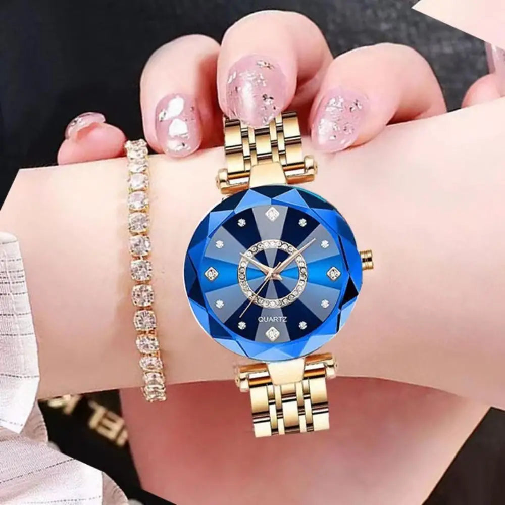 Trendy Luxury Women's Wristwatch Elegant Inlaid Diamond
