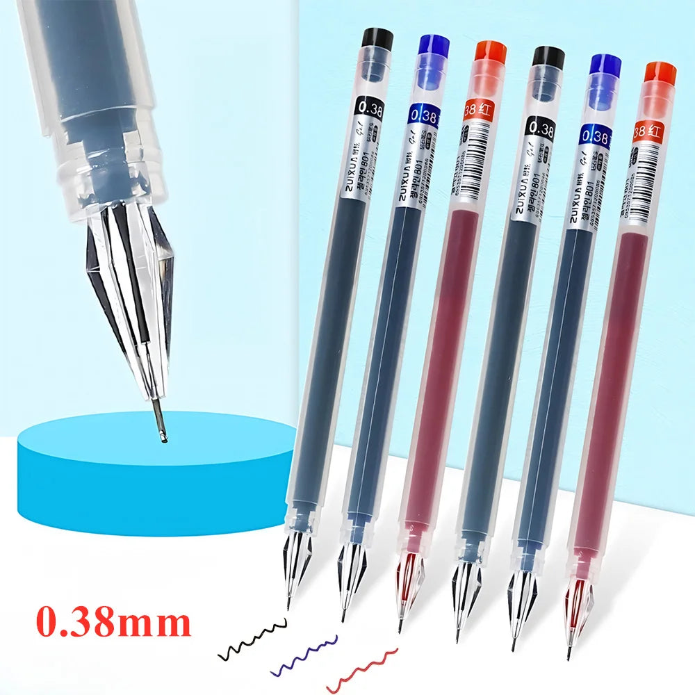 6/12 pcs Diamond Tip Gel Pens Set 0.38mm