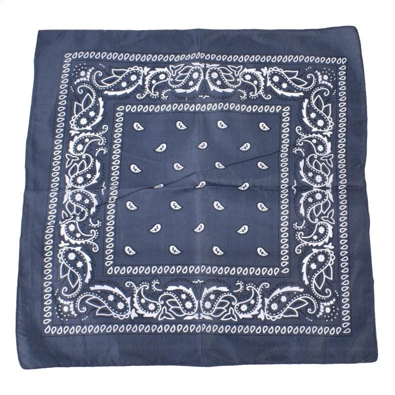 Fashion Hip Hop Wine Red Hair Scarf Unisex Retro Square Scarves Headwear Bandanna Hair Band Neck Wrist Wrap Band Accessories