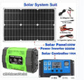 8000W Solar System Kit 12V to AC 220V/110V Inverter +600W Solar Panel +100A Controller, Suitable for Charging RVs, Cars, Laptops