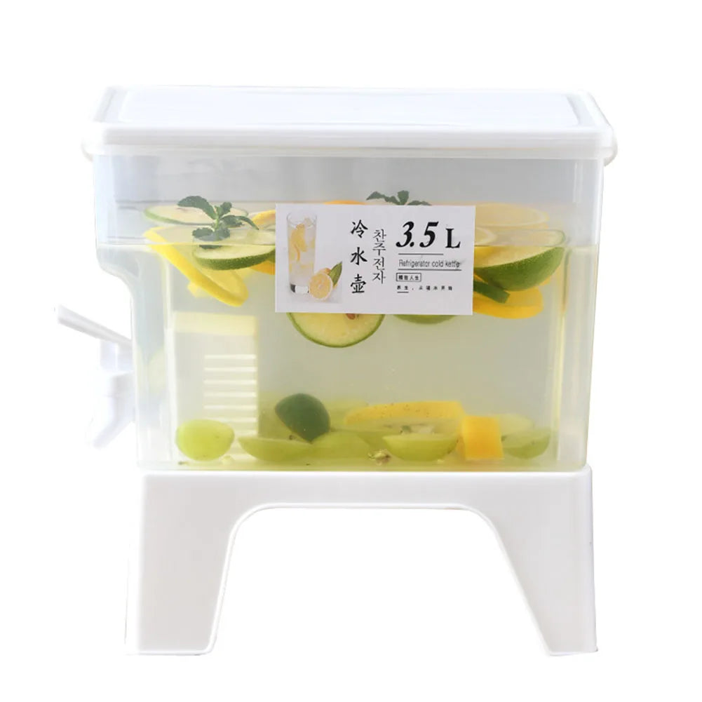 3.5/4/10L Large Capacity Cold Water Pitcher Kettle with Faucet in Refrigerator Iced Beverage Dispenser Refrigerator and Spigot