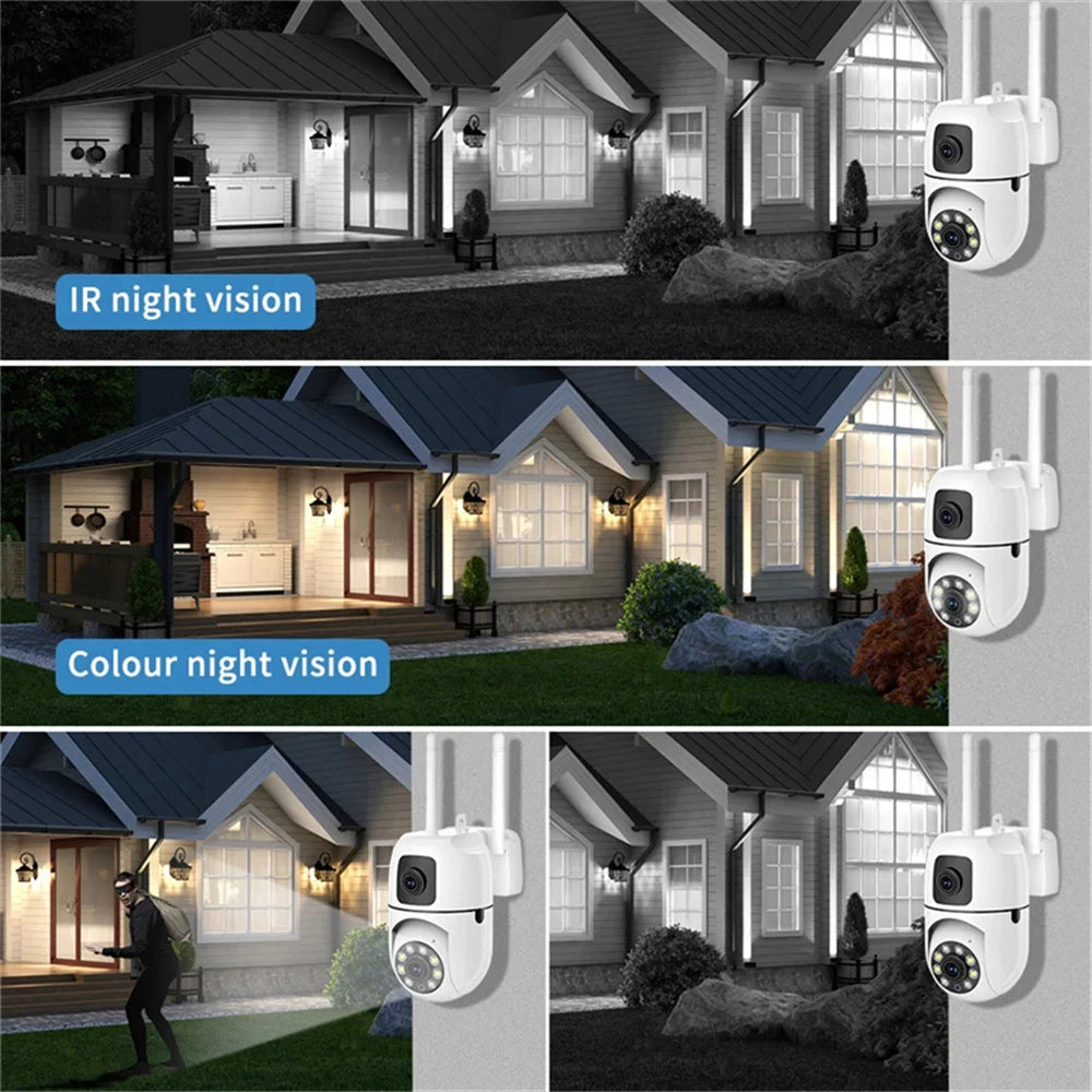 Home Camera HD 8MP Baby WIFI Camera Dual Lens Indoor Mobile Tracking