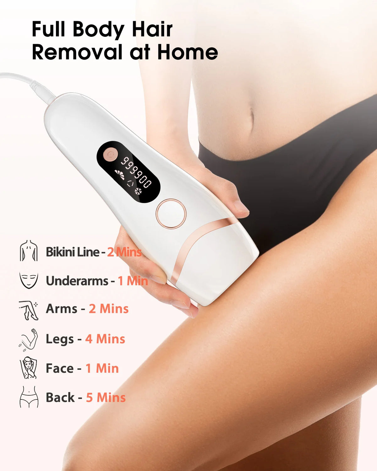 Unlimited Flashes IPL Hair Removal 9 Energy Levels Epiladora